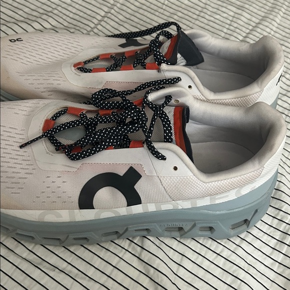 On cloud monster  2 Running White and Blue Sneakers with Red Accents - Picture 9 of 12